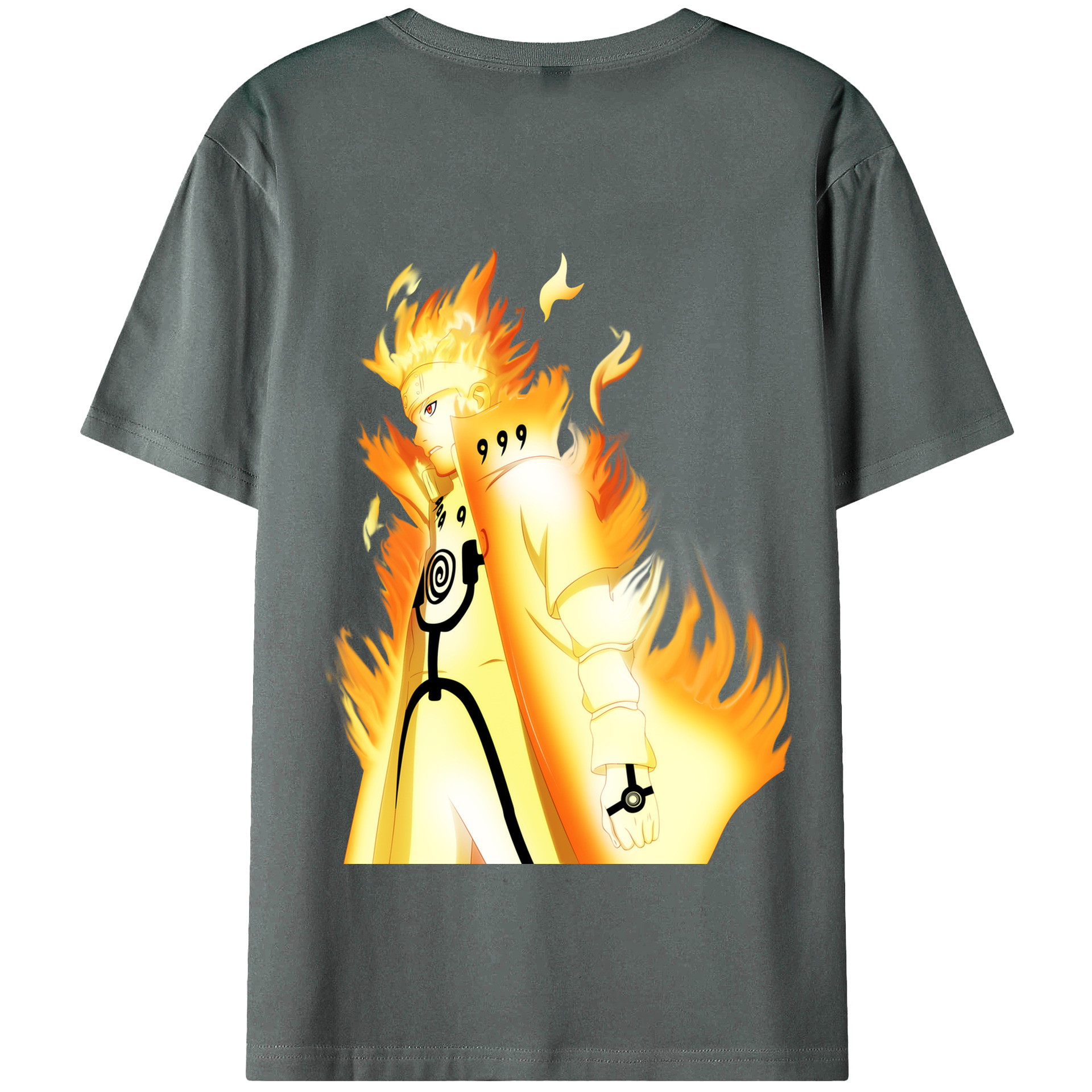 （画像用） NARUTO -ナルト- うずまき ナルト Uzumaki Naruto 綿100％半袖Tシャツ（背面プリント）
